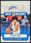 2022-23 Panini Hoops Jaylin Williams Great SIGnificance RC Auto Thunder JP2