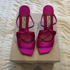Jimmy Choo Pink Strappy Open Toe Stiletto Heels Slip On EU 39 US 10 — photo 1