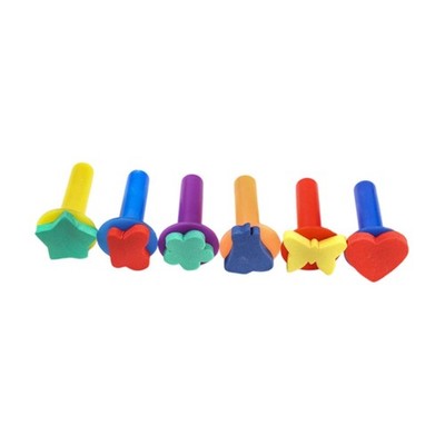 6 Stück Kinder Malschwamm Stempel Set Zuhause Kinder Malschwamm Stempel für Mädchen