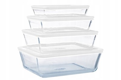 Pyrex Cook&Freeze Vorratsdosen mit Deckel Borosilikatglas Vorratsglas rechteckig