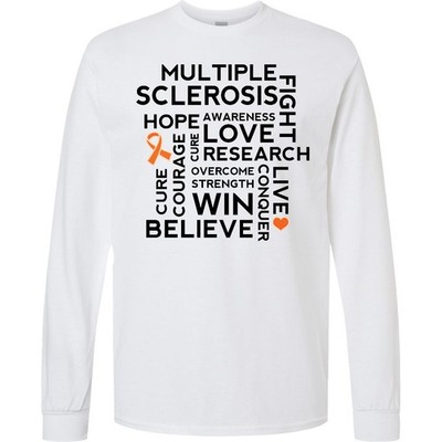 Inktastic Multiple Sclerosis MS Awareness Walk Long Sleeve T-Shirt M S Support