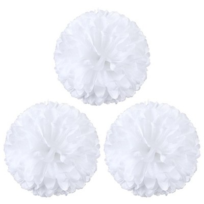 3 Pcs White Homecoming Mum Flowers 6.5'' Silk Homecoming Mum Supplies Trinkets...