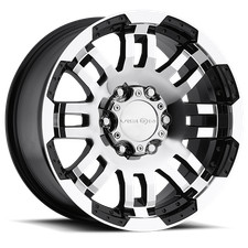 4 New 16x8 Vision 375 Warrior Black Machined 6x114.3 6x4.5 Et12 Wheels Rims