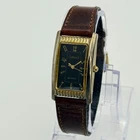 Vintage 1994 Women's CARRIAGE Timex Classic Gold Tone 23mm Watch, Brown Leather
