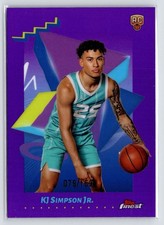 2024-25 Topps Finest #110 KJ Simpson Jr. Purple /150 Hornets