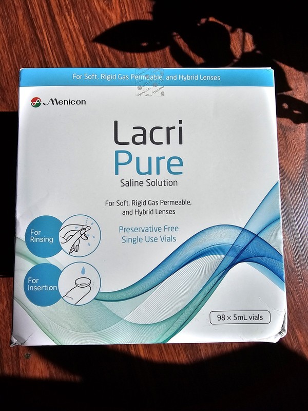 Menicon LacriPure Saline Preservative-Free Single Use Vials 98x5mL Exp 8/31/2028