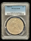 1860 O Seated Liberty Dollar PCGS XF40 ~ Well Struck With Nice Eye Appeal