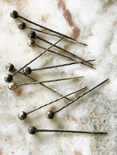 11 Vintage UXMAL Taxco MCM Sterling Silver Cocktail Picks Mexico Barware