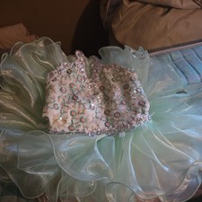 G040-2 Crystals Lace Baby Kids Toddler Girl's Formal Pageant Dress size 4T