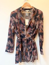 Promesa Button Down Floral Print Vacation Resort Women's Dress Size Medium