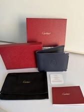 This Elegant Cartier Men’s Wallet Is Crafted From High-quality ,Navy Leather .