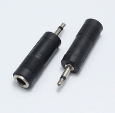 3.5MM MONO MALE PLUG TO 6.3MM SOCKET 6.35MM �  INCH FEMALE JACK ADAPTOR