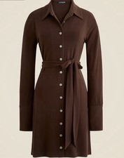 J.Crew Mini shirt-dress in matte jersey NWT Size M