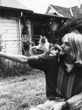 Kurt Cobain Kitty Premium Music Poster 13x19 inch
