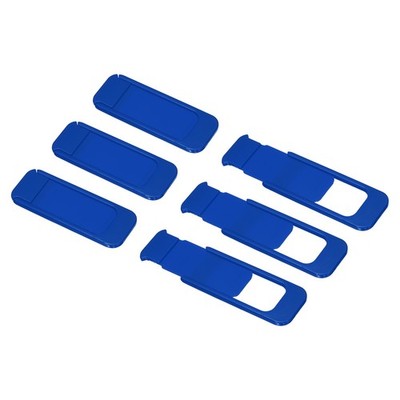 6Pcs 1.61'' x 0.63'' Computer Camera Cover Slide Thin Camera Blocker, Blue