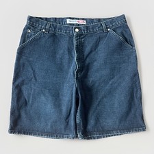 VTG Faded Glory Loose Jean Shorts Men 36 Black Jorts Skate Baggy Y2k Grunge