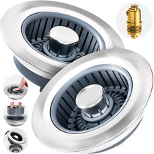 2 Pack Sink Drain Strainer, Sink Stopper, 3 in 1 Stainless Steel Kitchen Sink Dr
