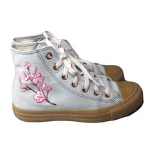 Converse Chuck Taylor Custom Shoes Sz 6.5 Denim Pink Cherry Blossom Cydney