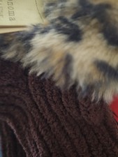Faux Fur Slipper Socks Sonoma Chetah Size 4-10 NWT Free Shipping