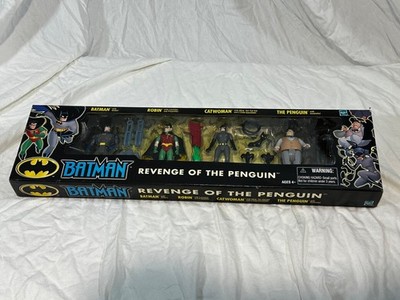 BATMAN Revenge Of The Penguin figure set 2001 NEW Catwoman PENGUIN Robin Hasbro