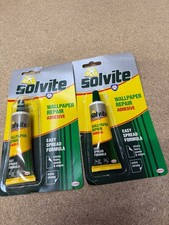 2x Solvite Wallpaper Repair Adhesive Tube Ref 1574678