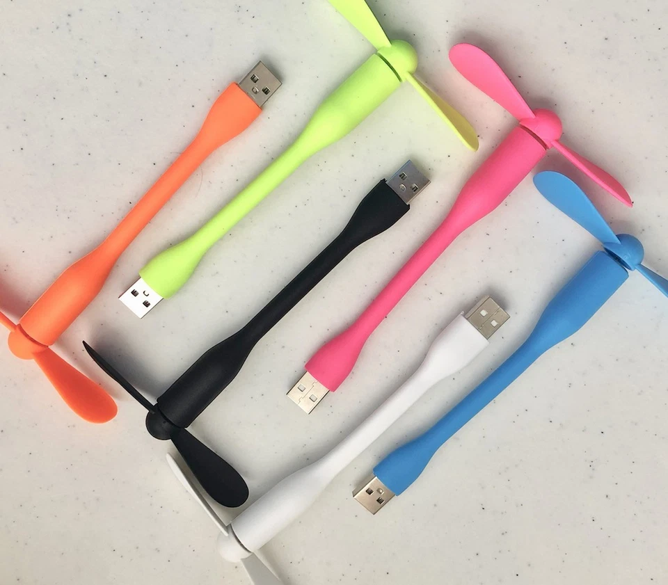 USB POWER COOLING Mini FAN Travel Laptop Keyboard Computer PC Desk Flexible - Image 2 of 4