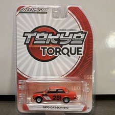 Greenlight Tokyo Torque Series 6 1:64 1970 Datsun 510 Diecast Car Red/Black