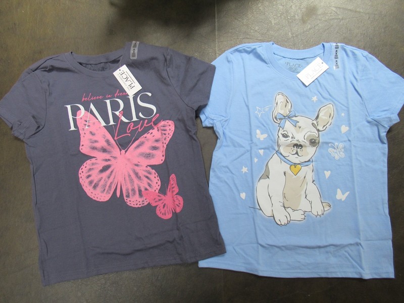 Girls Shirts Size 7/8   Paris & Dog   New With Tags!