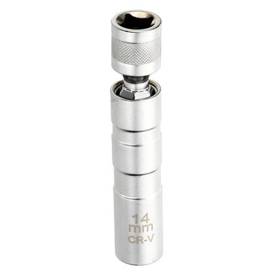 1pc 3/8\'' socket for 14mm magnetic swivel drive thin wall silver