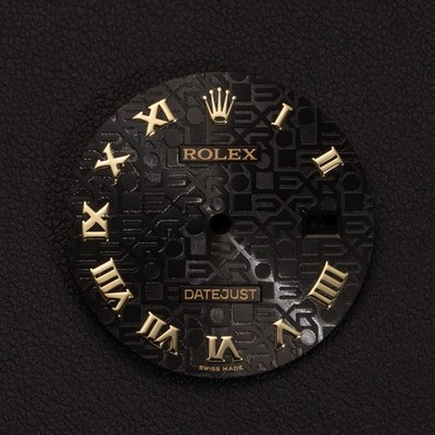 Rolex Zifferblatt Original Computer Römisch Für Datejust Uhren 36mm Schwarz