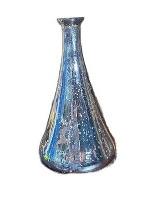 Three Hands Corp. Silver Mercury Glass Conical Vase, 9.5  Item 36241