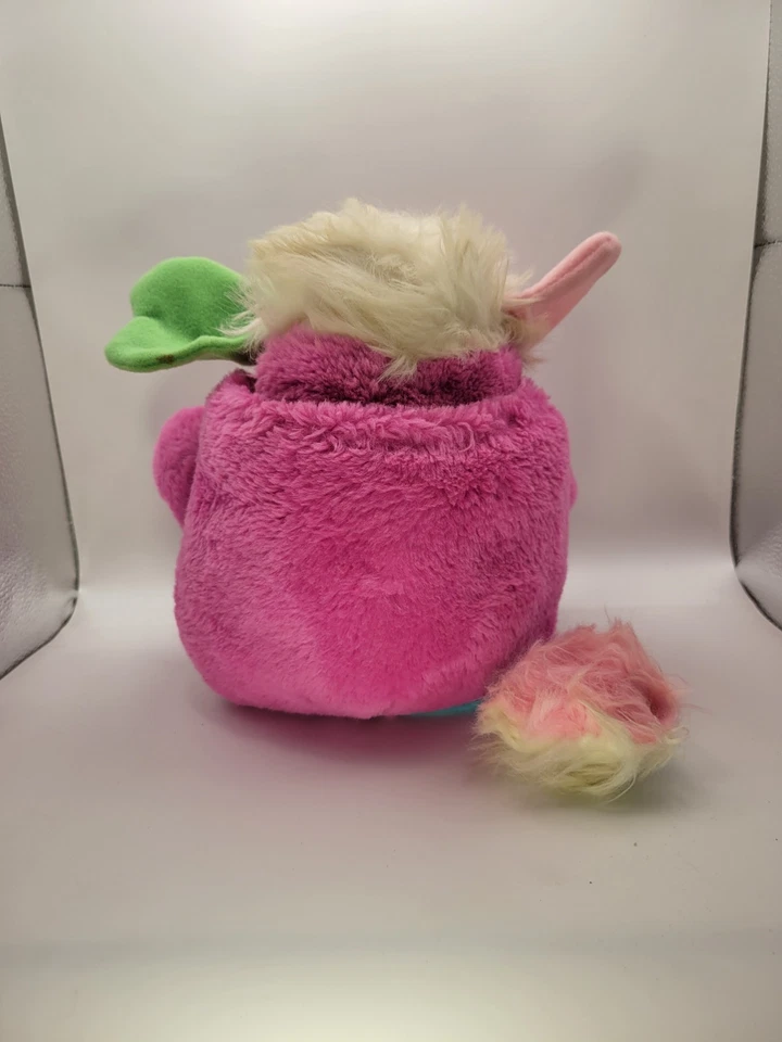 1986 Mattel Popples Pink Plush Fold Into Ball Toy Vintage Original Tail Attached - Image 4 of 4