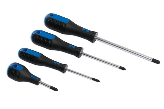 4 Piece JIS (Japanese Industrial Standard) Screwdriver Set Laser 7036