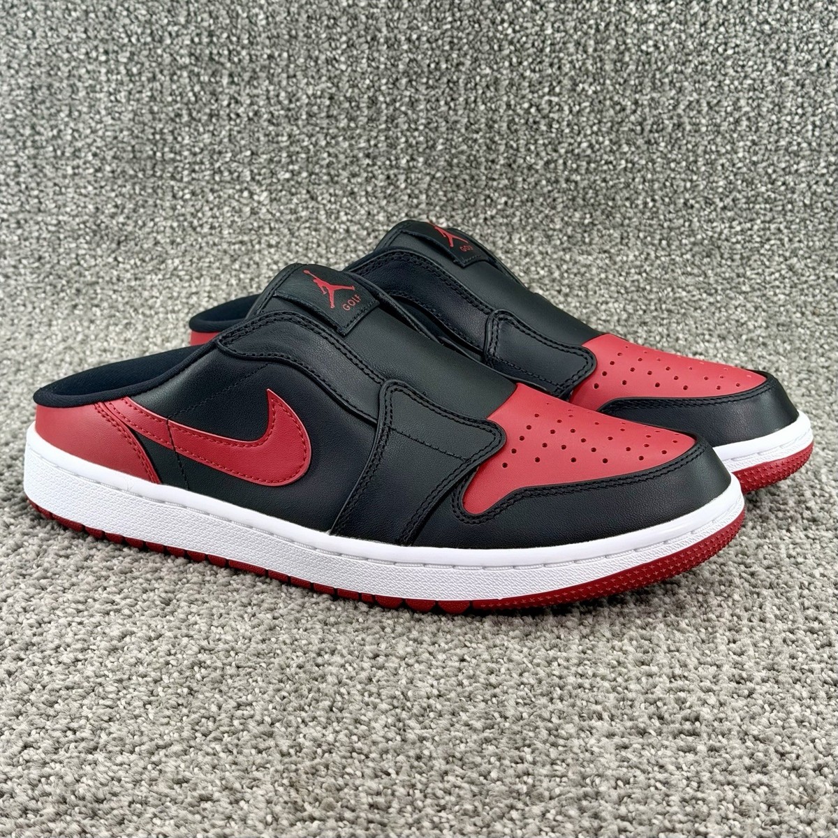 Nike Air Jordan 1 Mule G Golf 'Bred' Black Red Slide FJ1214-001
