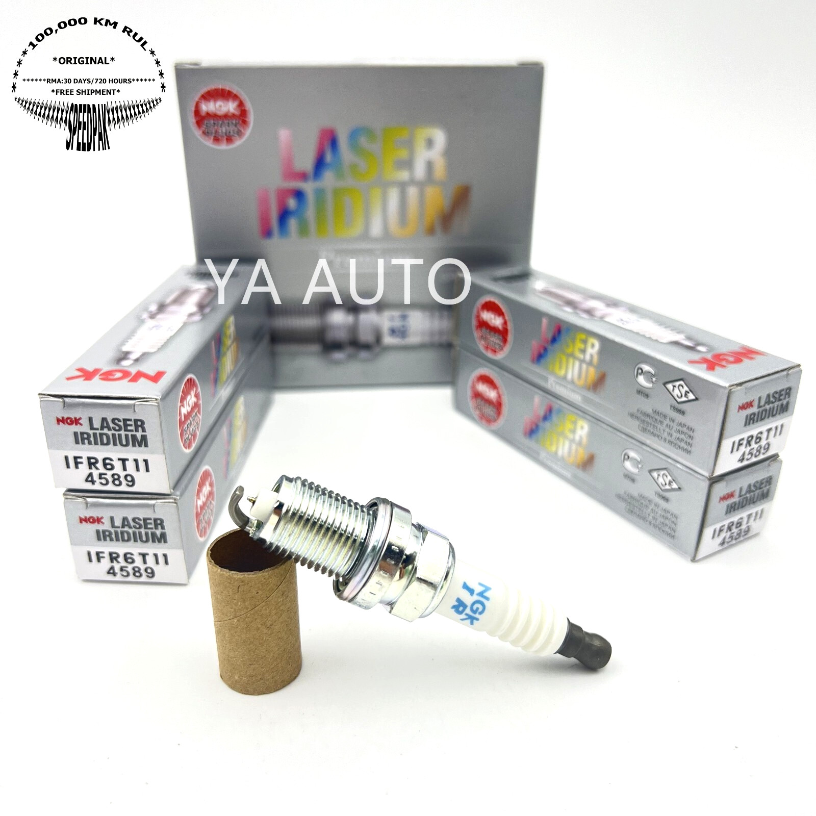 Set of 4 Genuine NGK 4589 IFR6T11 Spark Plug Laser Iridium