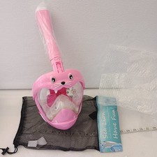 Jwintee Kids XS Full Face Snorkel Mask Pink Anti Fog 180 View Dry Top New