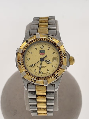 TAG Heuer クォーツ時計 シルバー/ゴールド TAG Heuer Quartz Watch Gold Silver Authentic Women H:1.26” W:1.18