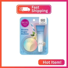 eos Flavor Lab Secret Menu Gift Set - Brown Sugar Boba Lip Scrub Exfoliator & 24