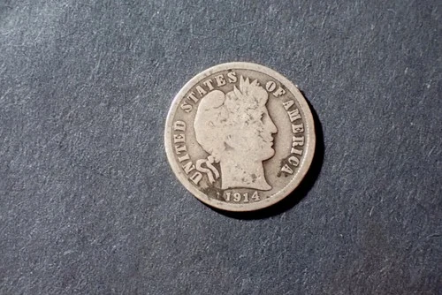 A Lot of one  silver Barber dimes dated  1908D Good Cond set RGR 464