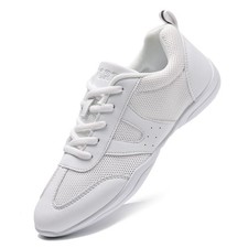 TWDKCHER Cheer Shoes for Women  Girls - White Breathable Fabric Sneakers for