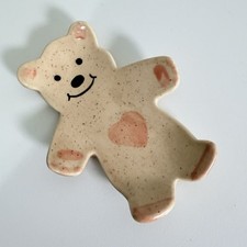 Calico Bear Spoon Rest Ceramic 4.5" Vintage