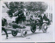 1939 Refugees Fleeing Antwerp Belgium & German Cannon Fire 1914 Ww1 6X8 Photo