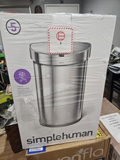 simplehuman 45L Semi-Round Liner Rim Motion S...