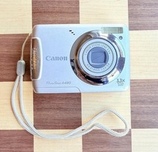 Canon Powershot A480 12mp Digital Camera Silver Working Condition
