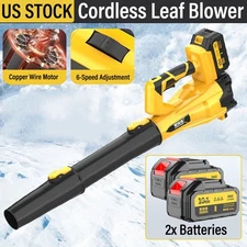 Cordless Leaf Blower 580CFM/160MPH & 6 Speed Levels Electric w/2 Batteries 4.0Ah