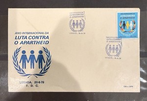 Angola First Day Cover 1974 “International Year Against Apartheid” Scott 563