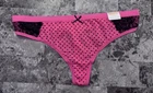NWT CACIQUE LANE BRYANT 18/20 SMOOTH PINK BLACK HEART LACE NO SHOW THONG PANTIES