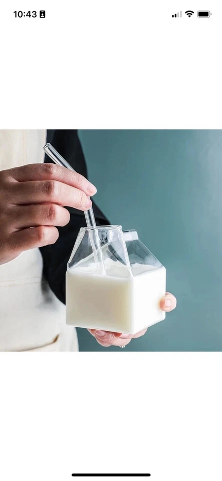 Полпинты молока картонная стеклянная прозрачная чашка для сока чая и кофе сливки многоразового использования - Изображение 2 из 4