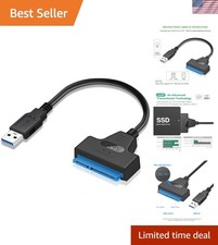 USB to SATA Adapter for 2.5/3.5 Inch Drives - 12V 2A Power 5Gbps Transfer