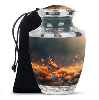 Vivid Butterfly Cremation Urns for Ashes Adult Male & Female (10 Inch)
